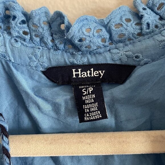 Hatley Women S Blue Eyelet Cotton Tasseled Sleeveless Tiered Emma Maxi Dress - Picture 8 of 12